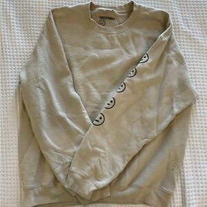 Mom Come Pick Me Up- Lightweight Beige Sweatshirt, L